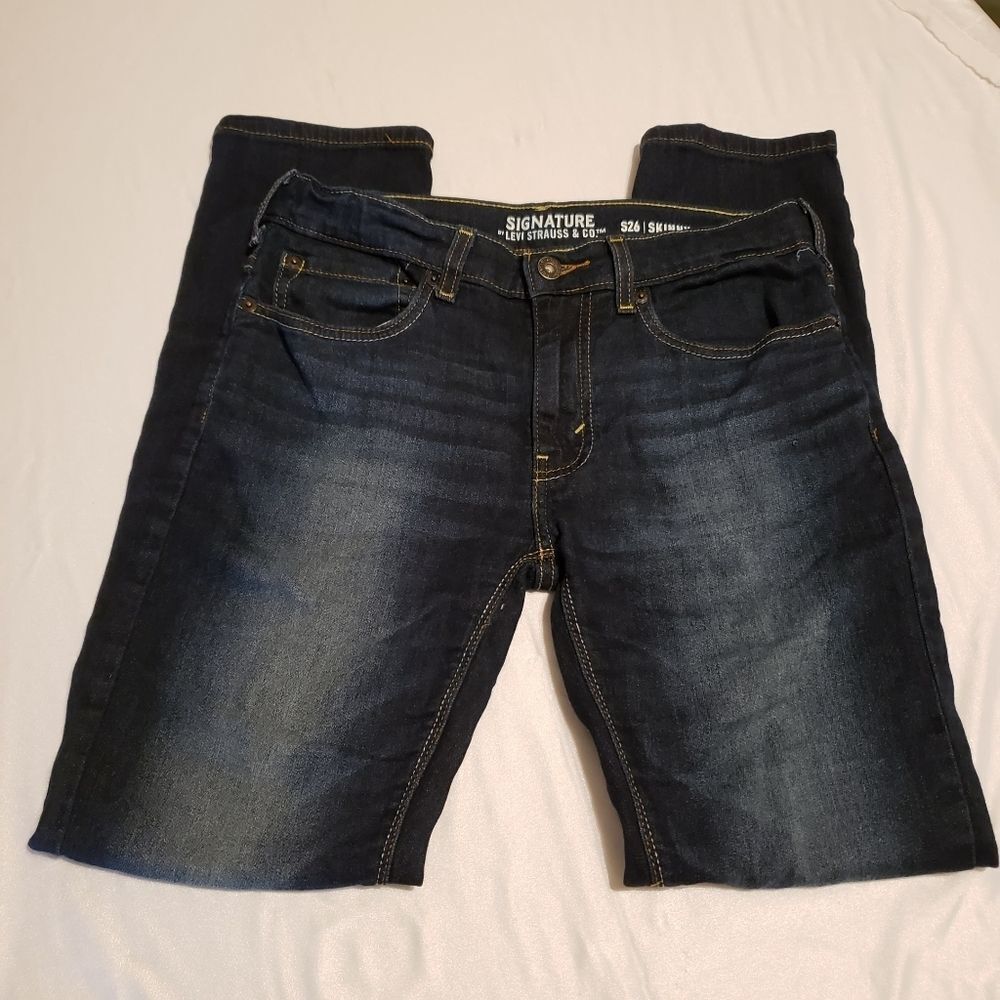 Signature Levi 18 Regular dark blue washed look